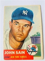 1953 Topps Johnny Sain Baseball Card #119