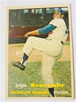 1957 Topps Don Newcombe Baseball Card #130