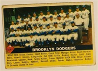 1956 Topps Brooklyn Dodgers Team Card #166
