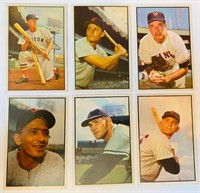 Lot of 6 - 1953 Bowman Color Baseball Cards