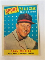 1958 Topps Stan Musial All Star Card #476