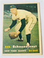 1957 Topps Red Schoendienst Baseball Card #154