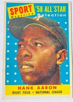 1958 Topps Hank Aaron All Star Baseball Card #488
