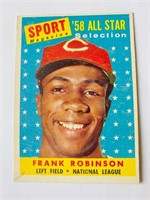 1958 Topps Frank Robinson All Star Baseball Card #