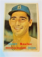 1957 Topps Sandy Koufax Baseball Card #302
