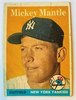 1958 Topps Mickey Mantle Baseball Card #150