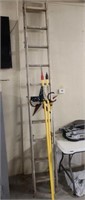 Extension Ladder and Light Changing Tools