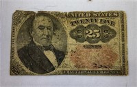 1874 US 25 Cent Fractional Note