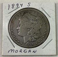 1894 S US Morgan Silver Dollar