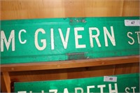 STREET SIGN -McGIVERN ST