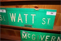 WATT ST-STREET SIGN