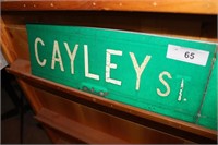 STREET SIGN -CAYLEY ST