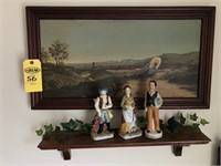 Wall Decor, Figurines, Picture w/ Steam Train