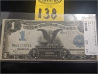 1899 US One Dollar Silver Certificate Blue Dot