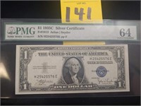 1935 C One Dollar Silver Certificate Blue Dot