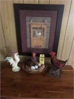 Rooster & Hen Collection 4 Pcs