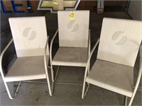 3 Metal Lawn Chairs
