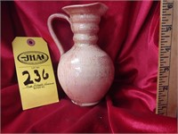 Pottery Pitcher 6" Tall  Unsigned