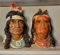 2 Indian Heads ( 1 Red Necklace 1 Teal Necklace)