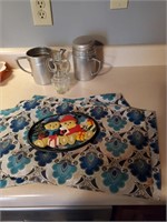 3 Placemats 2 Pc Metal, Glass