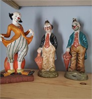 3 Clowns 2 With Umbrellas