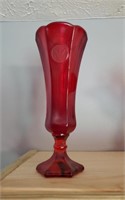 Red Fostoria Coin vase