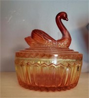 Red Swan Candy Dish