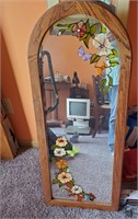 Hanging Mirror With Flowers