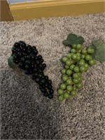 2 Bunches Of Plastic Grapes