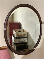 Vintage Oval Hanging Mirror - with some damage