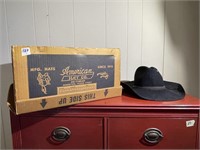 Vintage Black Felt Cowboy Hat - size 6 3/4
