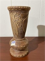 Carved Wooden Vase
