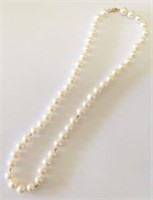 Pearl Necklace 14KT Gold Clasp & 14KT Adornments