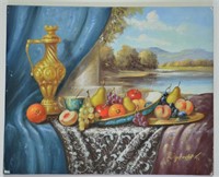 OLD MASTER STYLE STILL LIFE PAINTING SIGNED