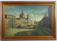 VINTAGE VENETIAN - VENICE PIAZZA PAINTING