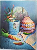 SOUTHWESTERN STILL LIFE PAINTING SIGNED