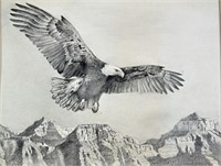 EVA CELLINI 1925-2017 EAGLE DRAWING SIGNED