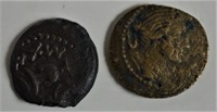 2 ANCIENT ROMAN ERA JUDEAN & LYCIAN COINS