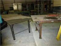 LOT-2 METAL WORK TABLES,3 SAW HORSE,MISC,