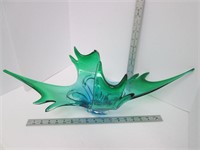 Large Blue/Green Art Glass Piece