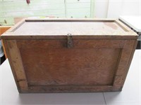 Vintage Sturdy Home Built Wooden Storage Box