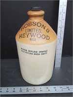 Hobson's Ltd. Heywood, 1933 Advertising Crock