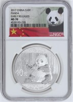Coin 2017 China 10Y Panda - NGC MS70