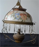 Antique Hanging Lamp w/ Milk Glass Shade