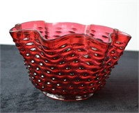 Cranberry Glass Lamp Shade Antique