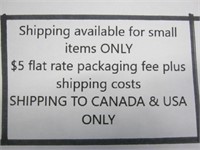 SHIPPING SMALL ITEMS CANADA & UNITED STATES ONLY