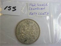 1962 Canadian Silver Fifty Cents Coin