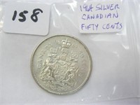 1964 Canadian Silver Fifty Cents Coin