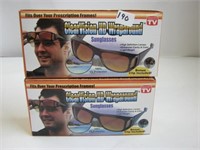 Clear Vision Wraparound Sunglasses-2 Pair