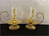 Baldwin Forged in America Brass Candle Holders